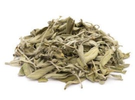 Salvia biologica essiccata in foglie