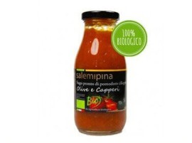 Sugo pronto da Pomodoro Ciliegino con Olive Nere e Capperi biologico
